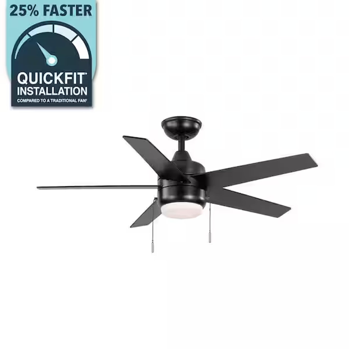 Parts - Hampton Bay Mena 44 in. LED Indoor/Outdoor Matte Black Ceiling Fan