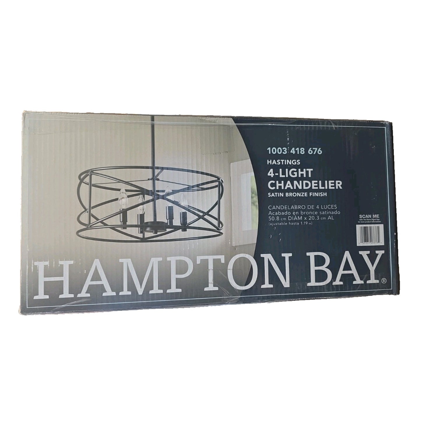Hampton Bay Moreland 5-Light Oil-Rubbed Bronze Wagon Wheel Chandelier