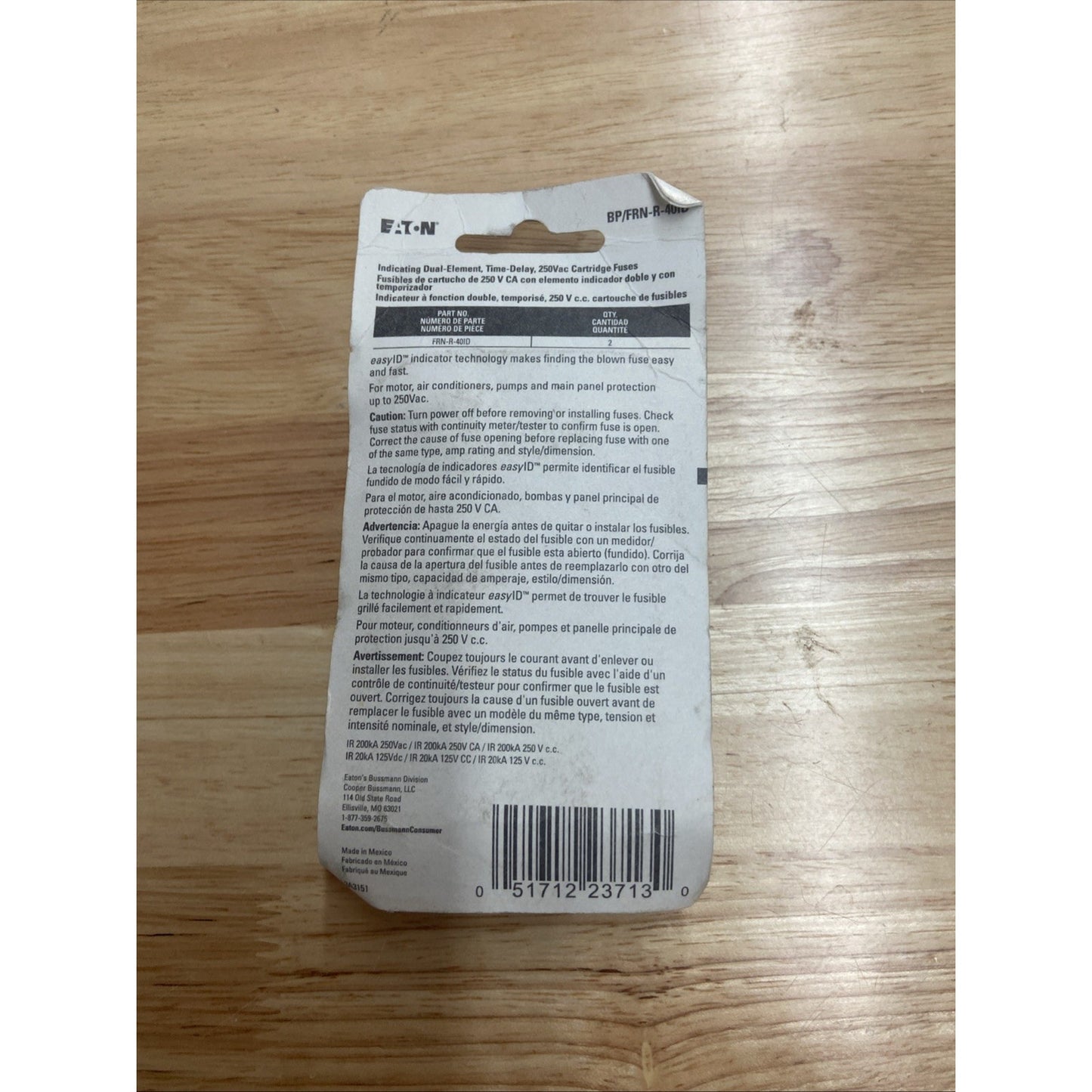 Bussman - BP/FRN-R-40ID - EasyID - 40 Amp Indicating Fuses - Set of 2
