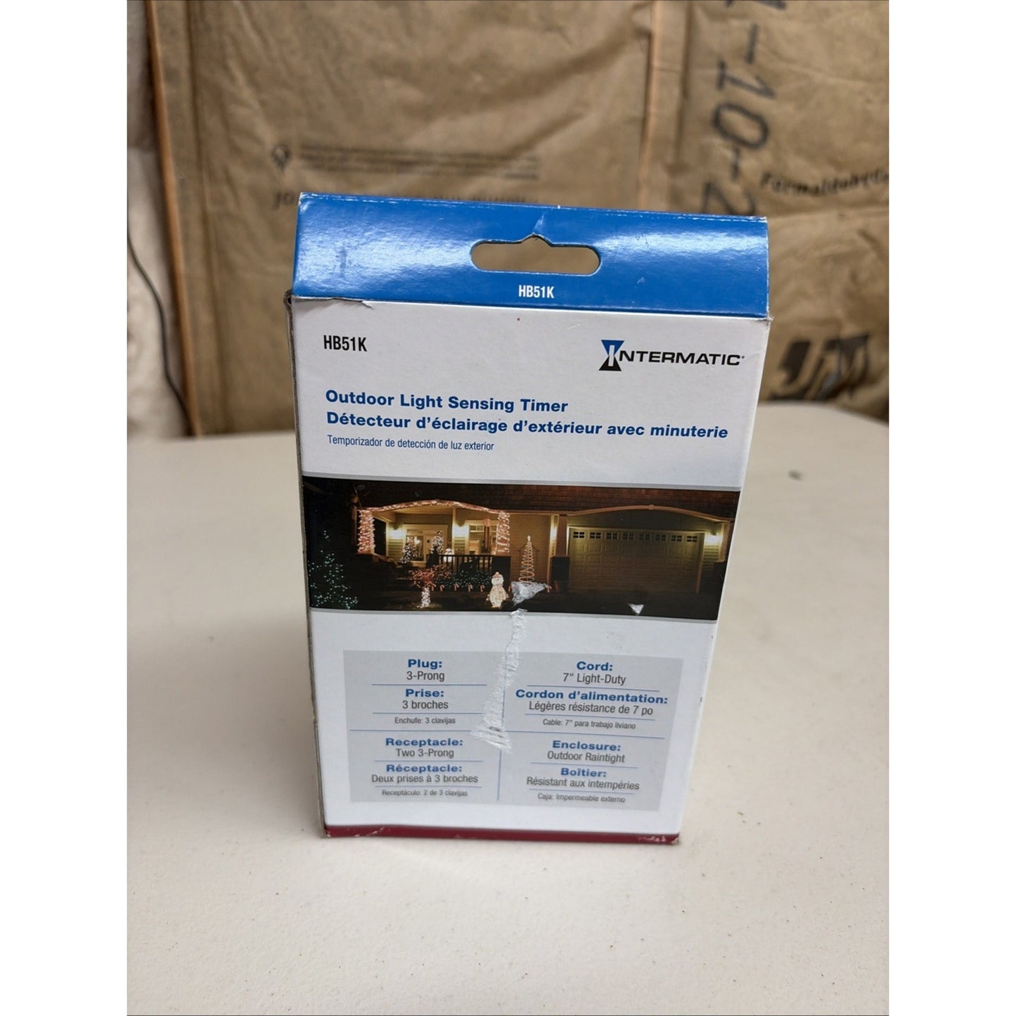Intermatic HB51K 24 Hour Outdoor Timer with Photocell Light Sensor, Weatherproof
