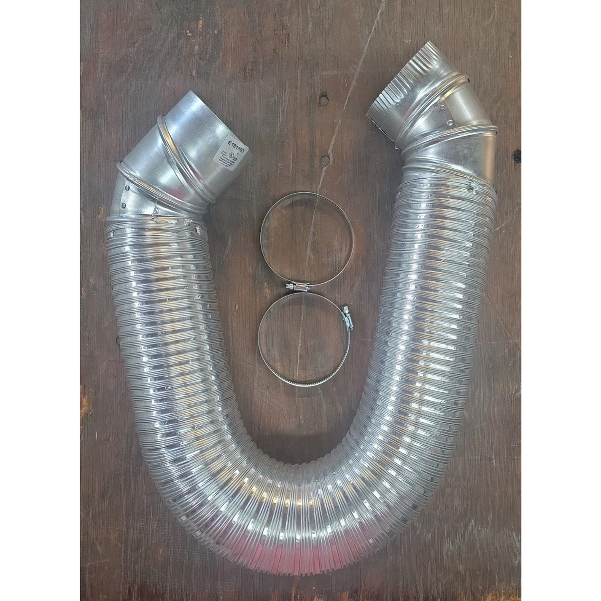 Lot of 2 Everbilt 4" x 8' All Metal Dryer Vent Hook-Up Kit Aluminum Duct