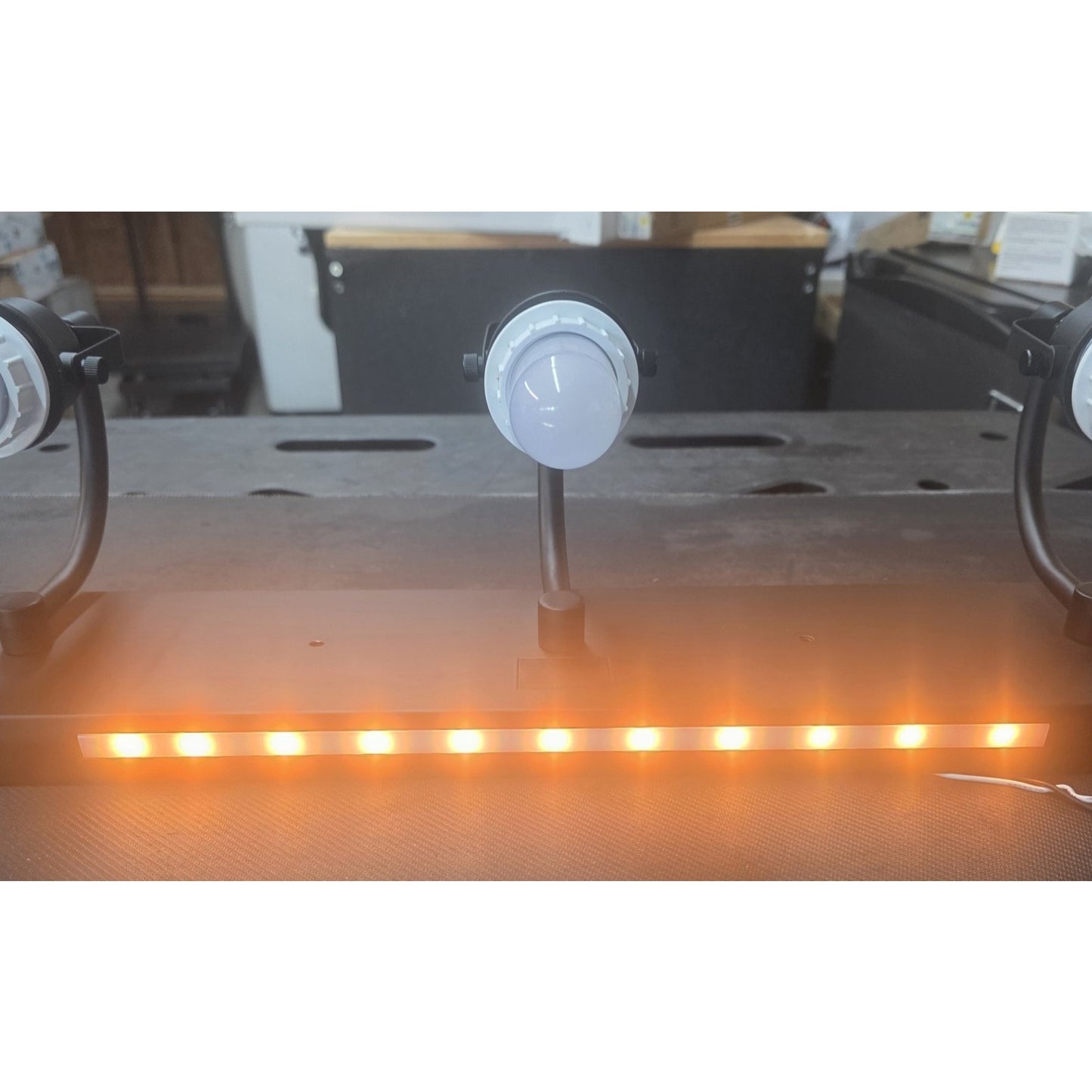 Globe Rockhill 22" 3-Light LED Vanity Light Matte Black Night Light Dimmable
