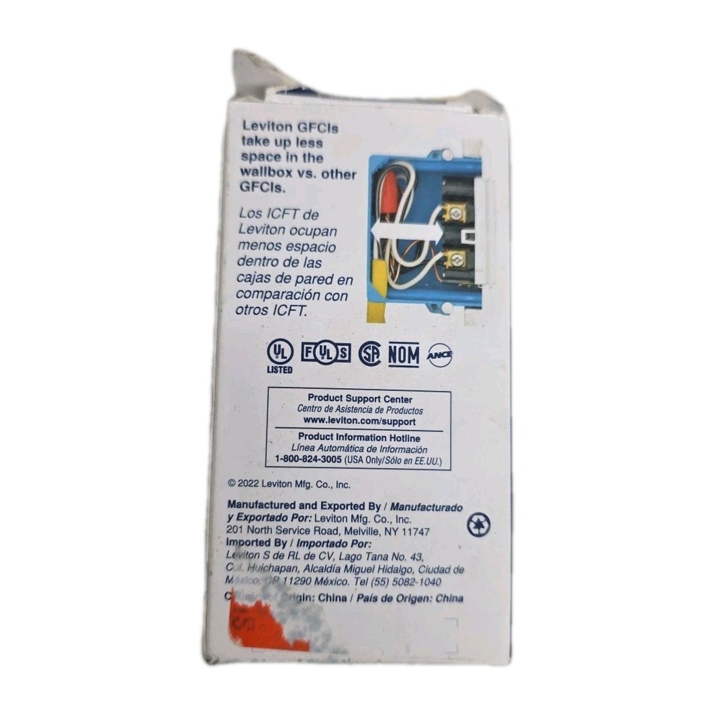 Leviton GFCI Outlet Slim Design Self Test 20A GFCI Receptacle, Ivory, GFTR2-KI