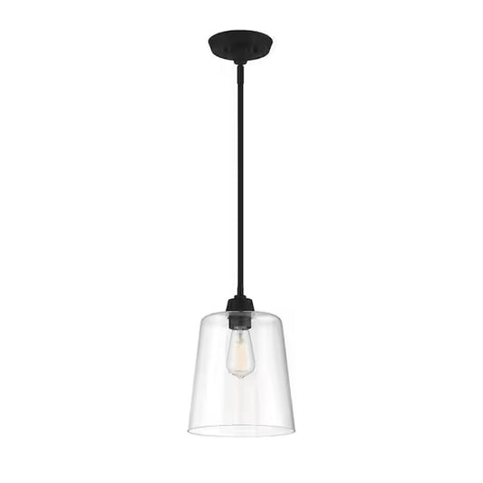 Savoy House Meridian 1-Light Pendant Matte Black Glass Farmhouse M70081MBK