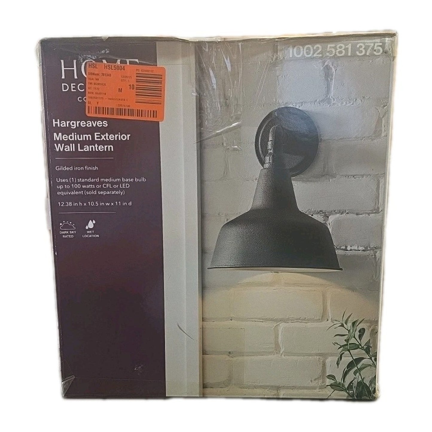 Home Decorators Hargreaves 12" Outdoor Wall Light Gilded Iron Open Cage Sconce