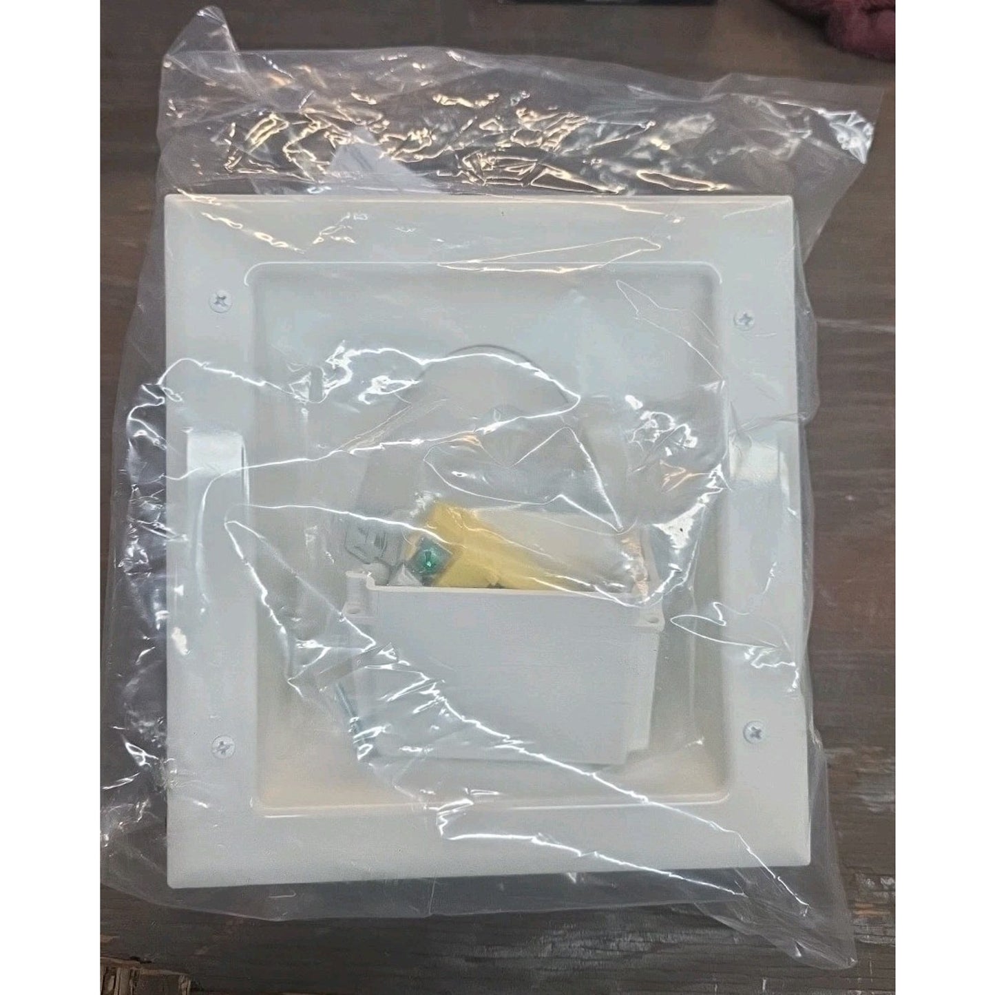 Commercial Electric Recessed TV Media Wall Plate Outlet Cable Pass-Through White