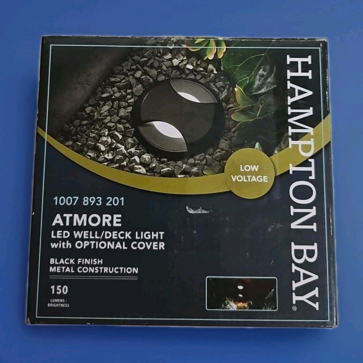Hampton Bay 150 Lumens Low Voltage Round Outdoor InGround Well/Deck Light Black
