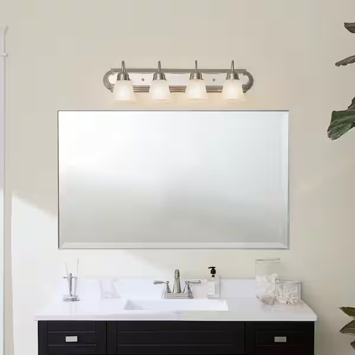 Kichler Independence 30" 4-Light Brushed Nickel Bathroom Vanity Light