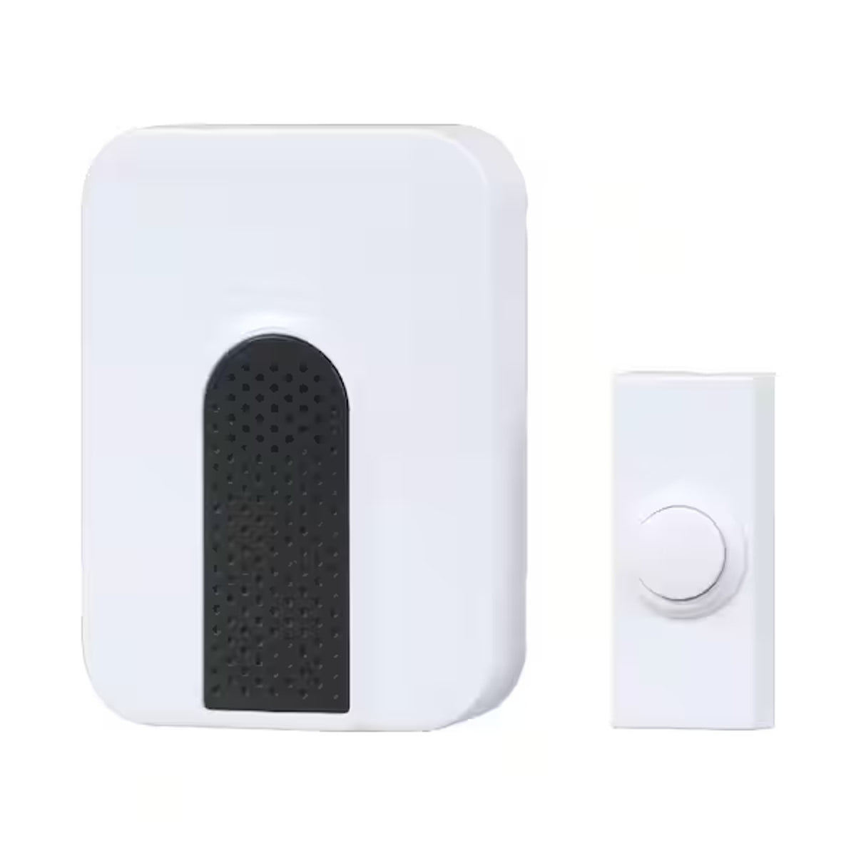 Defiant Wireless Battery Operated Doorbell Kit White Chime Push Button 18000030