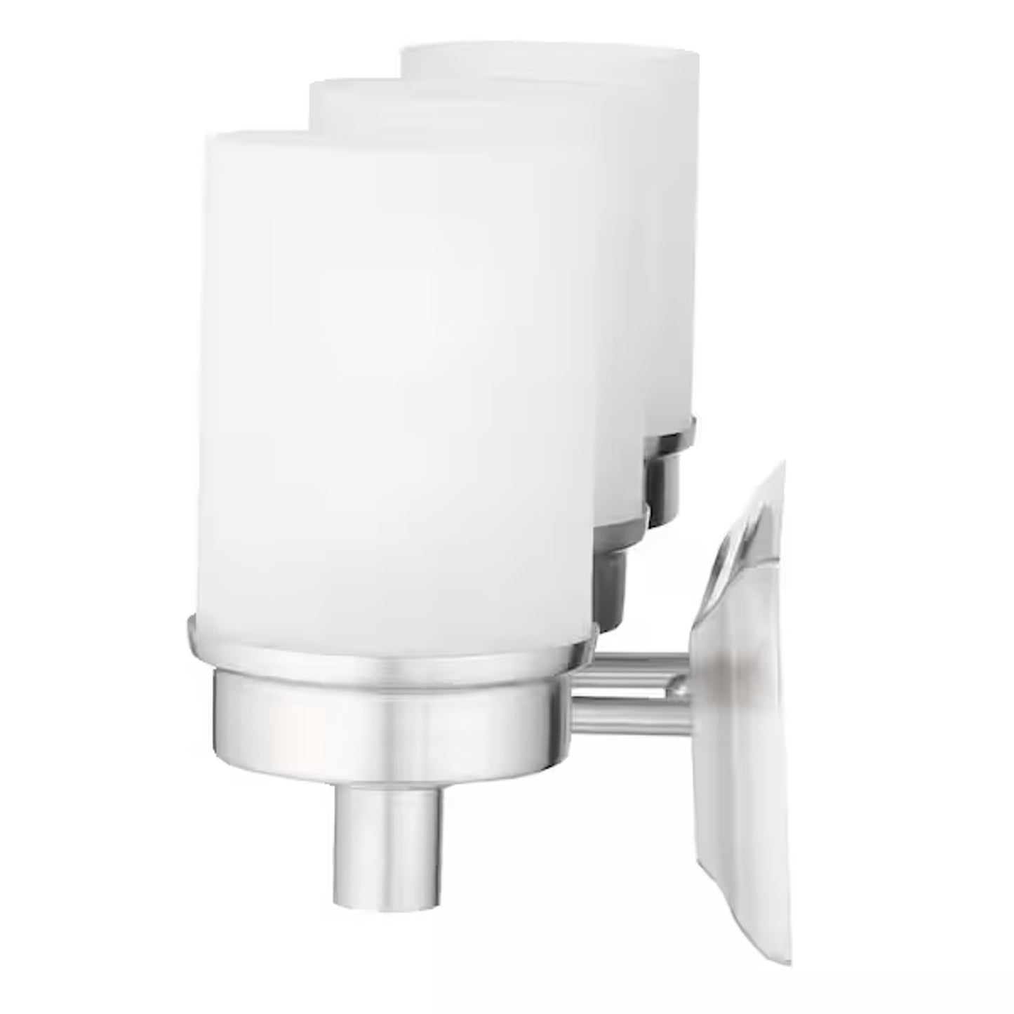 Hampton Bay Cade 20.25" 3-Light Bathroom Vanity Light Brushed Nickel Frosted