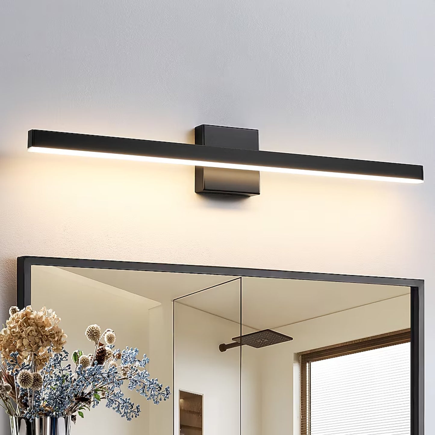 32 in LED Bathroom Vanity Light Black Modern Wall Sconce Bar 8096WL-32BK-US