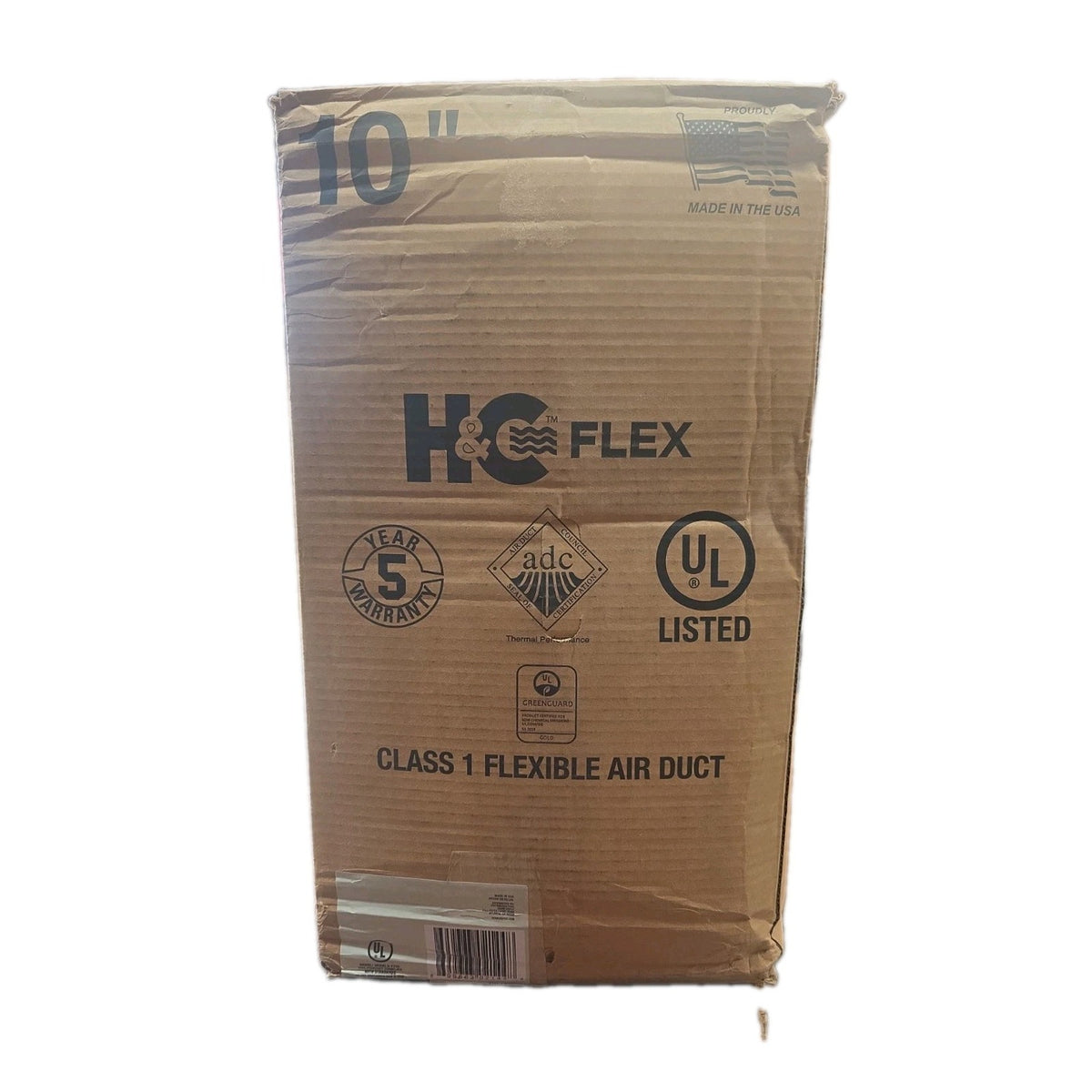 Everbilt 10" x 25' R6 Insulated Flexible HVAC Duct Silver Jacket 13602510E