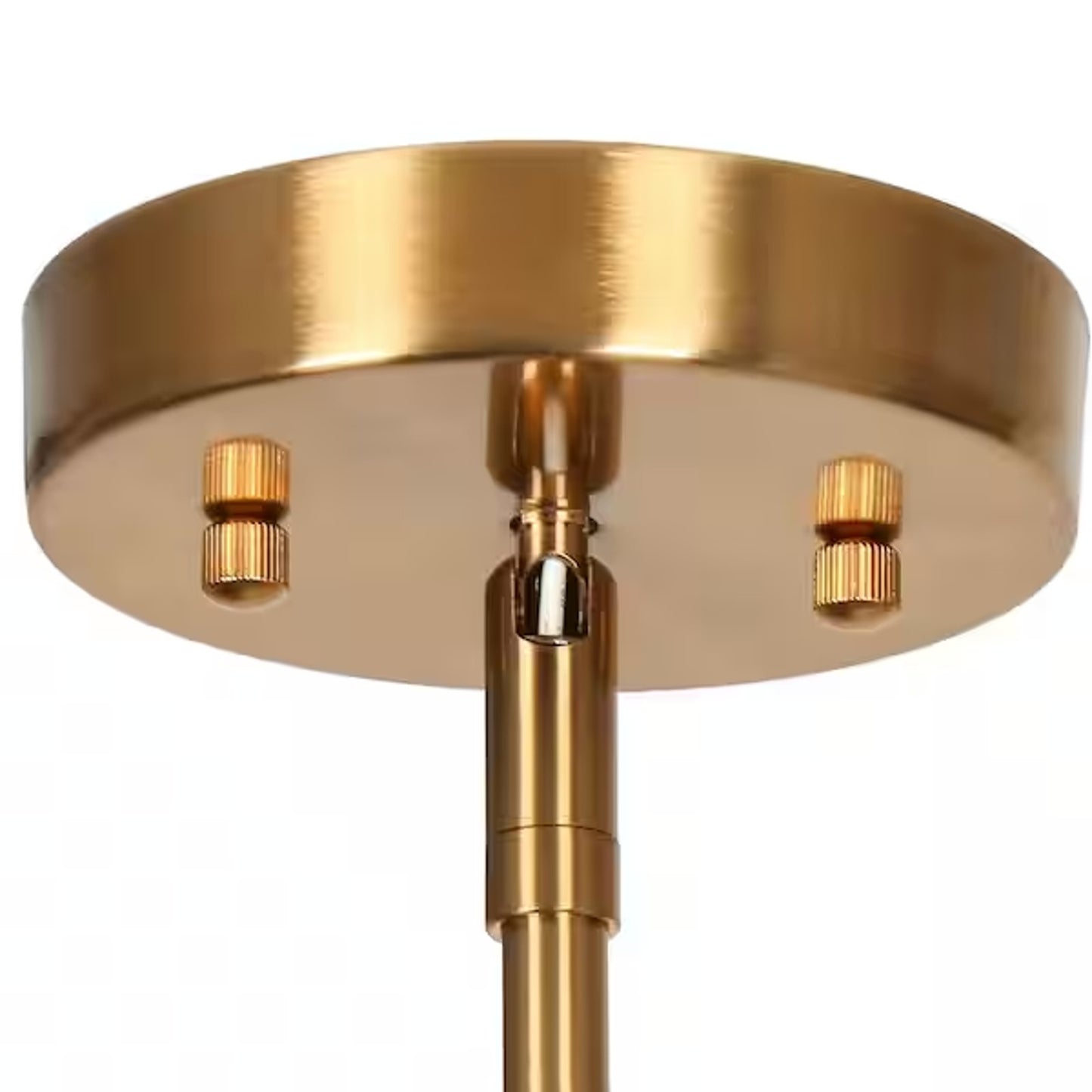 LNC Quoridan 1-Light Brass Pendant Light Seeded Glass Drum Kitchen Island Modern