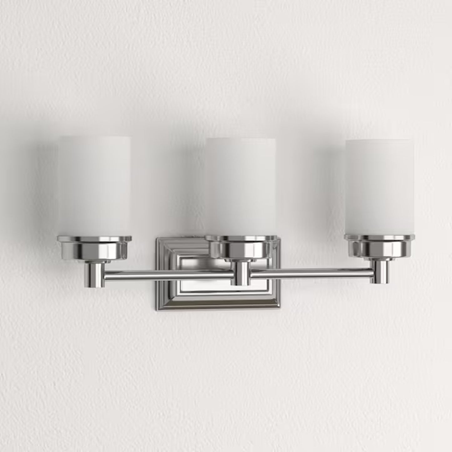 Hampton Bay Cade 20.25" 3-Light Bathroom Vanity Light Brushed Nickel Frosted