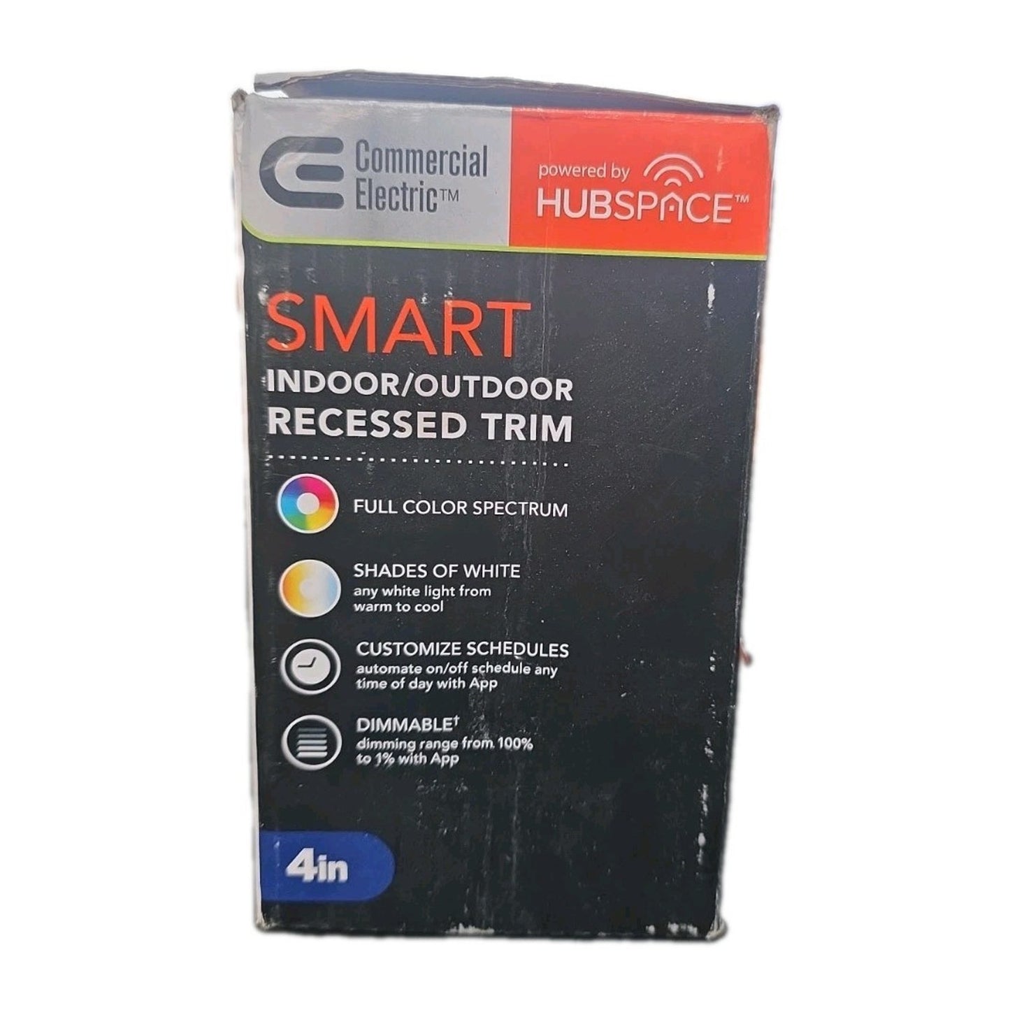Commercial Electric 4" T20 Smart LED Recessed Trim WiFi Hubspace Adjustable CCT