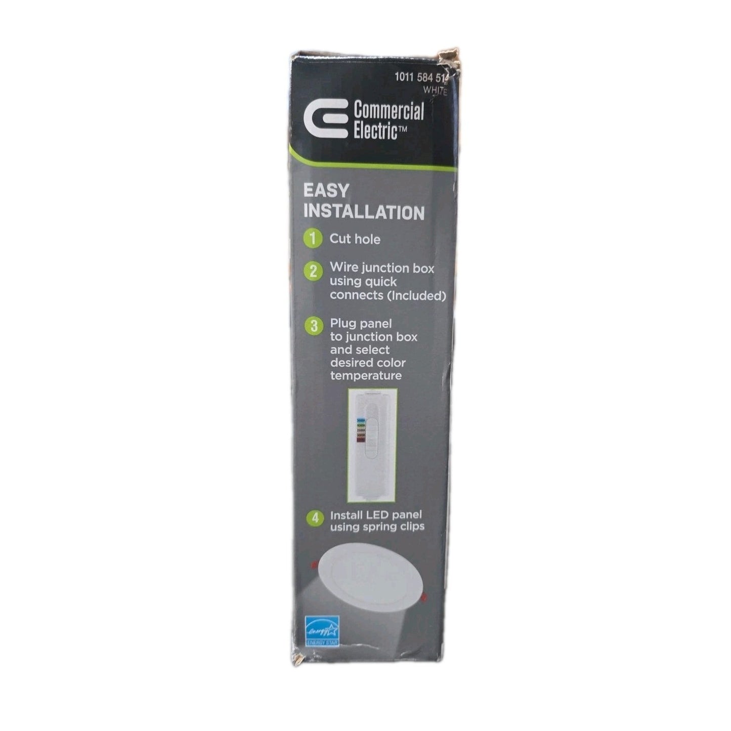 Commercial Electric 8" Ultraslim LED Canless Recessed Light Select CCT 92345
