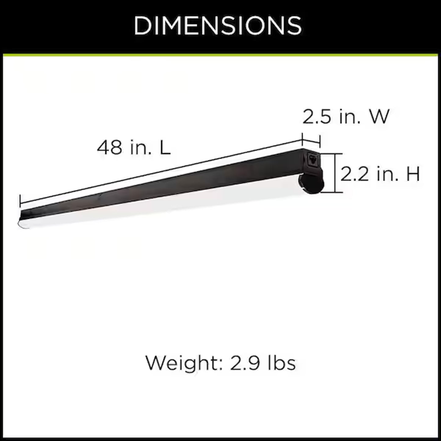 Commercial Electric 4FT LED Garage Strip Light 40W 4000K Plug-In/Hardwire