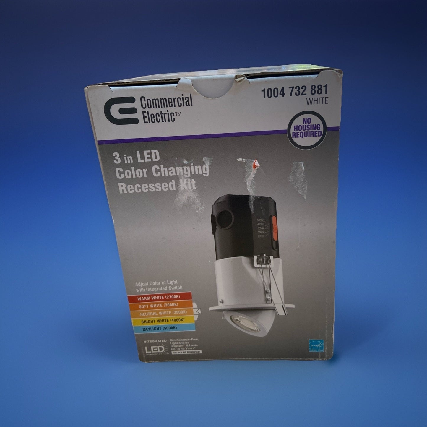 Commercial Electric 3 in. 2700K - 5000K White Blanco Recessed Integrated LED