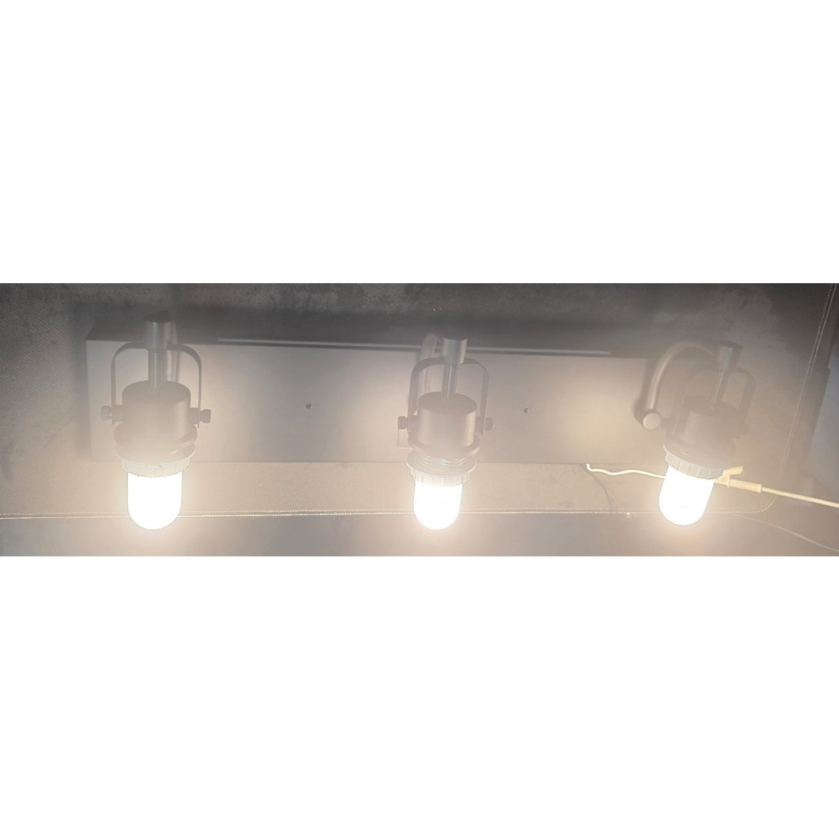 Globe Rockhill 22" 3-Light LED Vanity Light Matte Black Night Light Dimmable