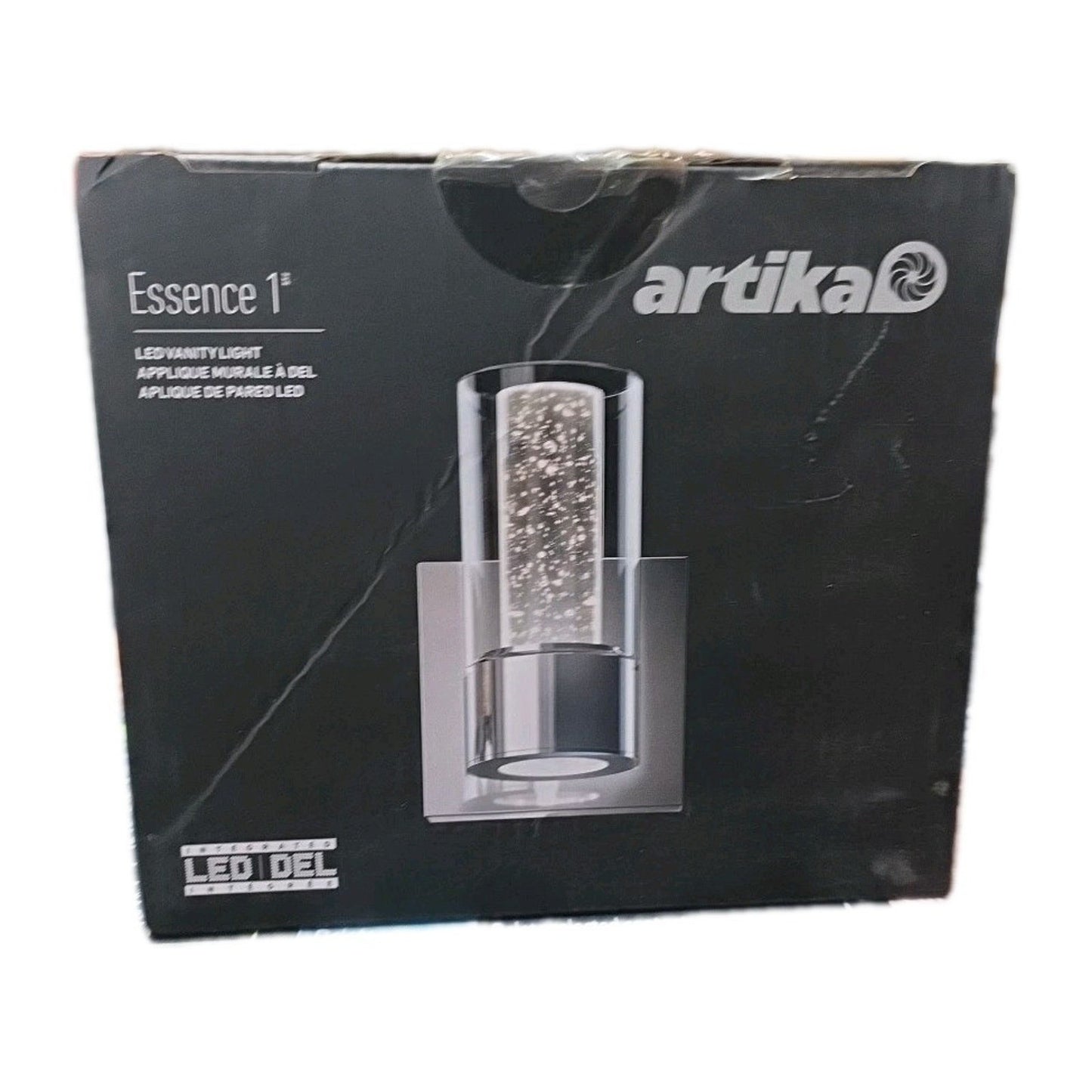 Artika Essence LED Wall Sconce Chrome Bubble Glass Vanity Light Modern VAN1-RT
