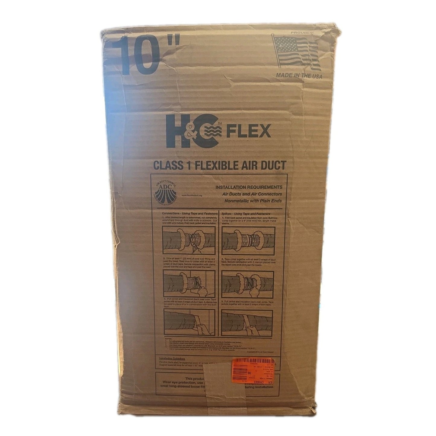 Everbilt 10" x 25' R6 Insulated Flexible HVAC Duct Silver Jacket 13602510E