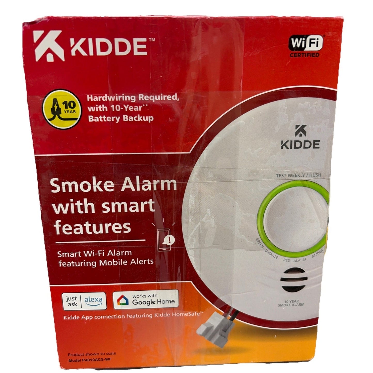 2 Pk Kidde Hardwired Smoke Detector Smart Features and Voice Alerts Wi-Fi 7/23
