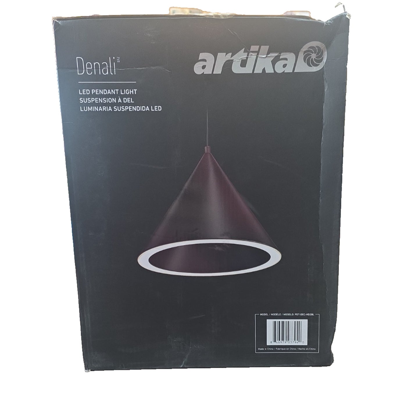 Artika Denali Modern Matte Black LED Pendant Light Dimmable 3CCT Adjustable