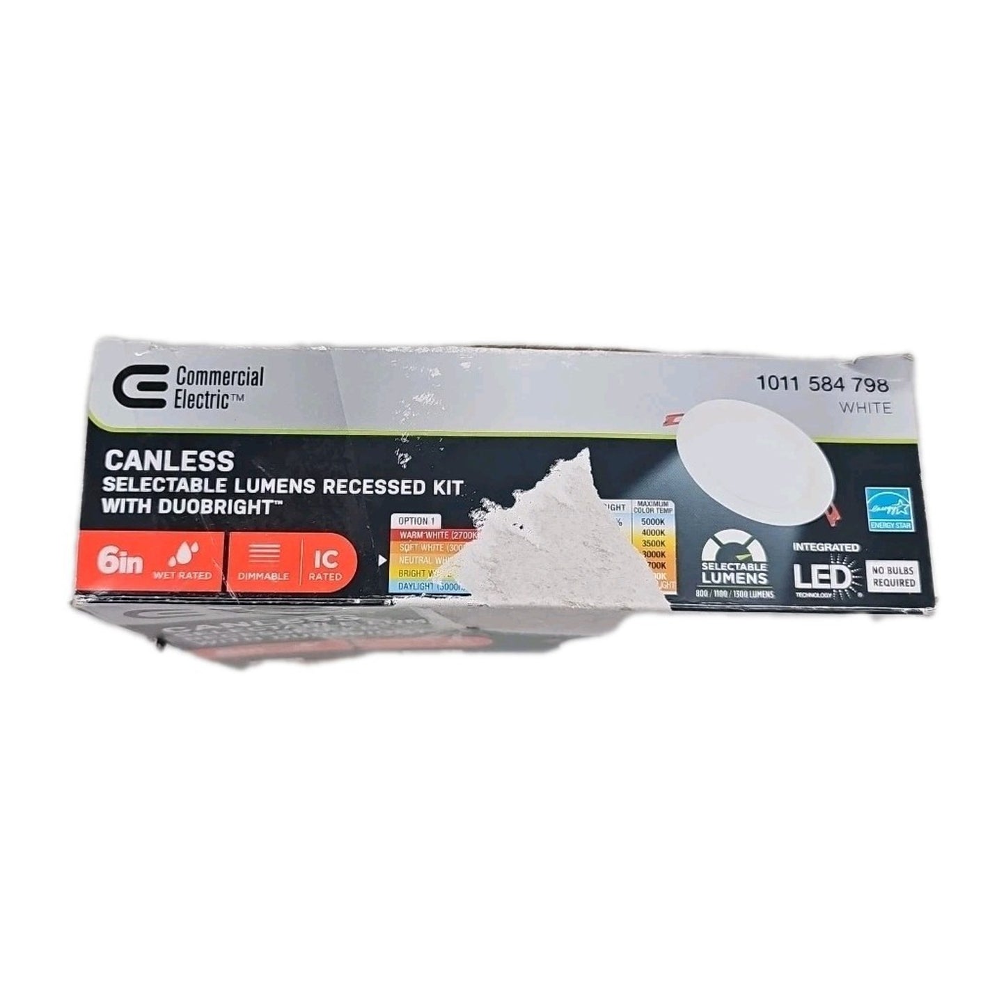 Commercial electric 92290 6 in. LED Integrated Ultraslim Recessed Kit Elite