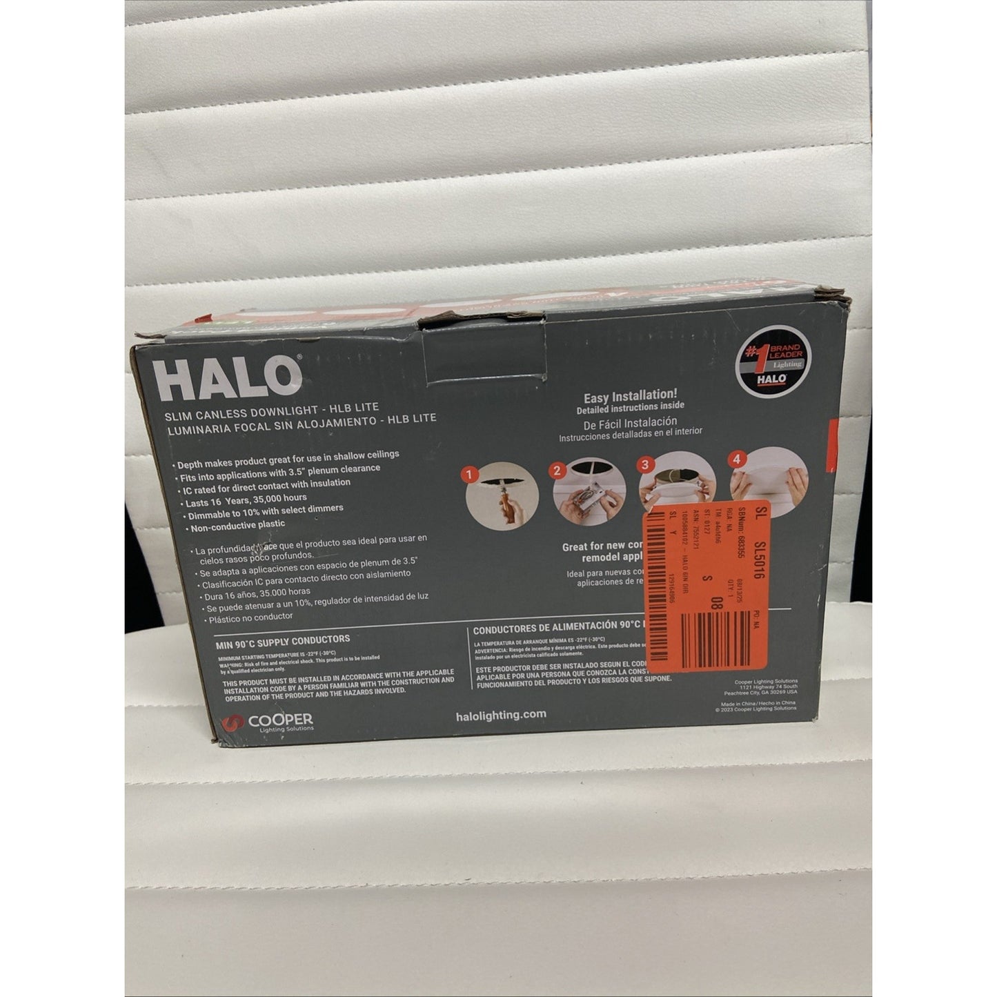 Halo 3008722 6" 10.1W HLB Lite LED Recessed Direct Mount Light Trim - Matte...