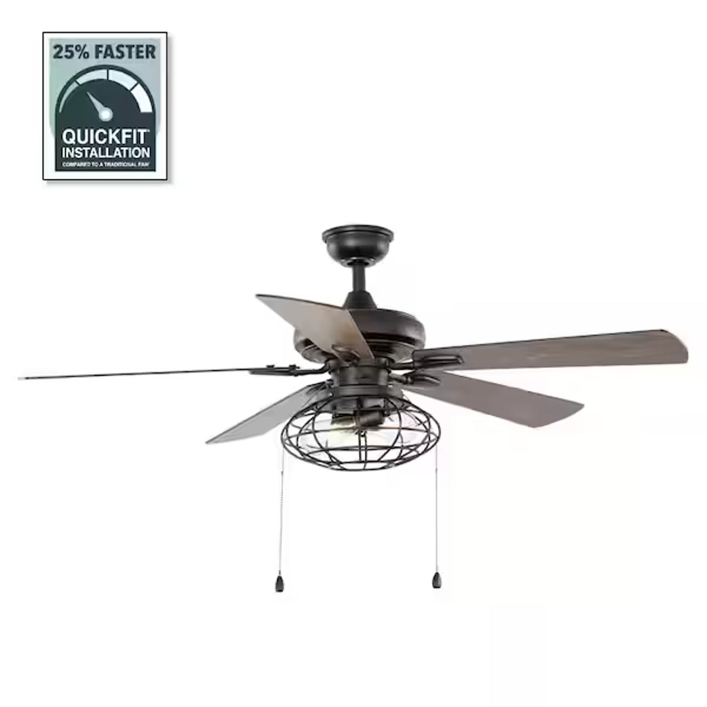 PARTS ONLY Ellard 52 in. LED Indoor Matte Black Ceiling Fan