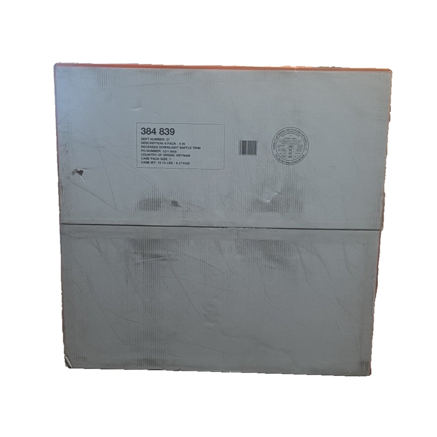 Commercial Electric 6" New Construction Recessed Can Light Housing 6-Pack E26