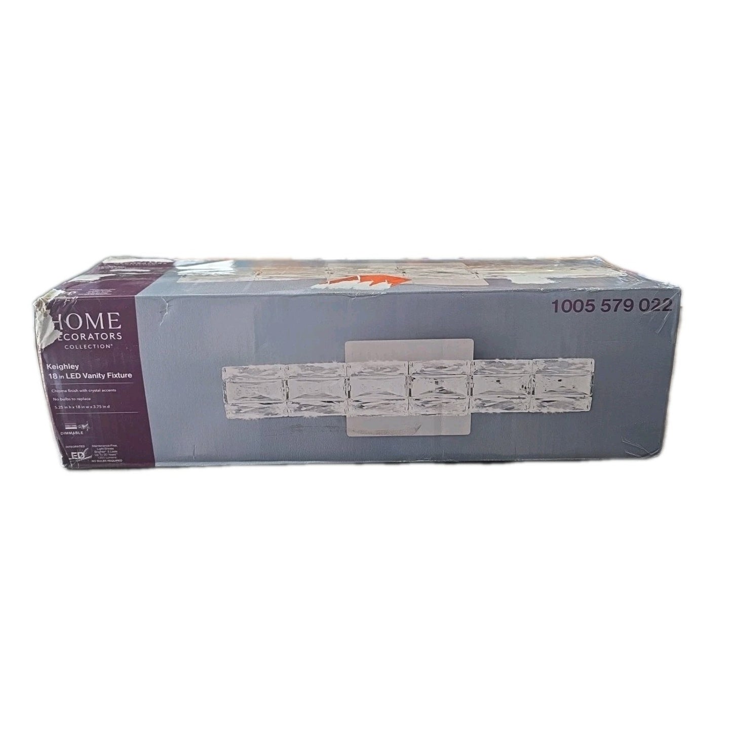 Home Decorators Keighley 18" LED Chrome Crystal Vanity Light 4151-NDM-18