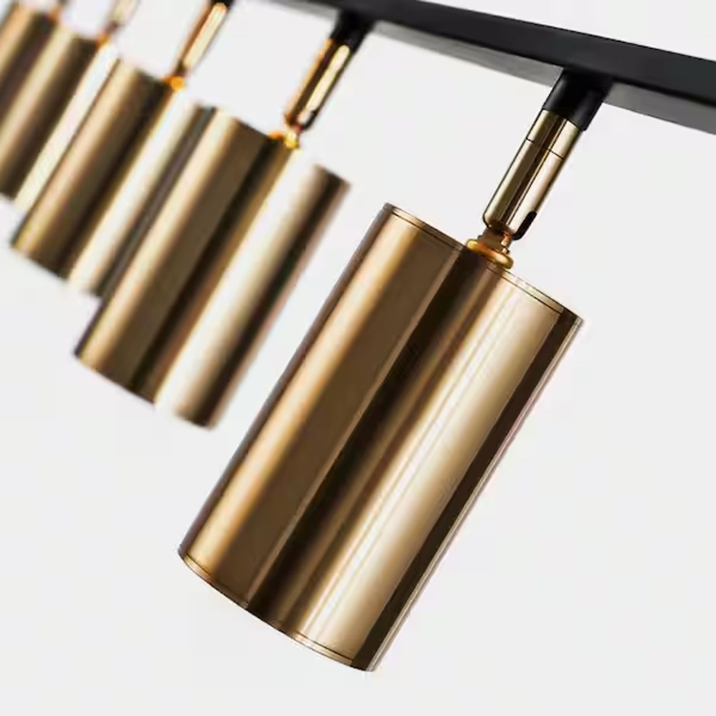 Modern 5-Light Black Gold Flexible Track Lighting Ceiling Spot Fixture