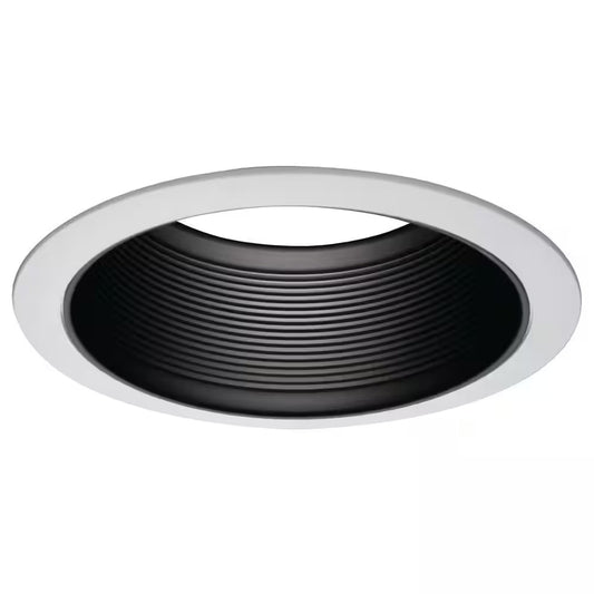 Lot of 10 HALO 6100BB 6" Recessed Light Trim Black Baffle White Ring Overlay