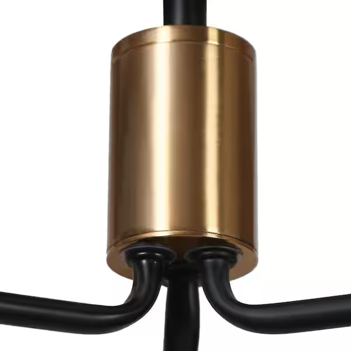 LNC Modern 19" 3-Light Semi-Flush Mount Ceiling Light Black Brass Frosted Globe