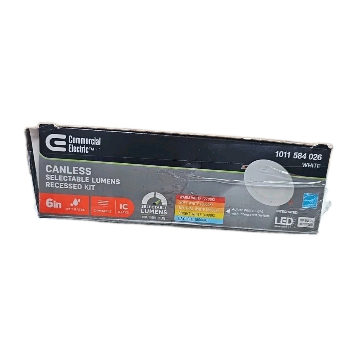 Commercial Electric Premium 6 in. LED Ultraslim Canless Recessed Light CCT