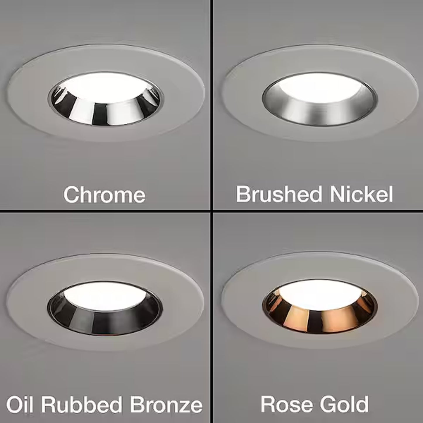 Commercial Electric 4" LED Color Changing Recessed with Interchangeable Trims...