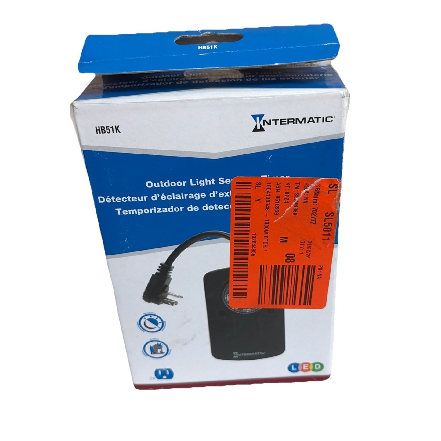 Intermatic HB51K 24 Hour Outdoor Timer with Photocell Light Sensor, Weatherproof