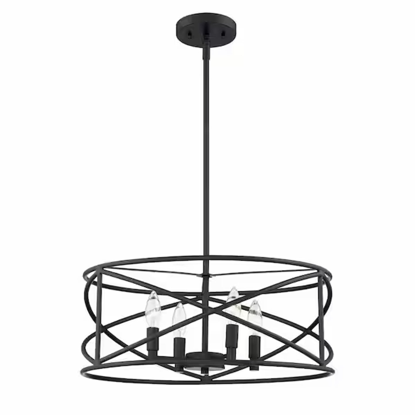 Hampton Bay Moreland 5-Light Oil-Rubbed Bronze Wagon Wheel Chandelier