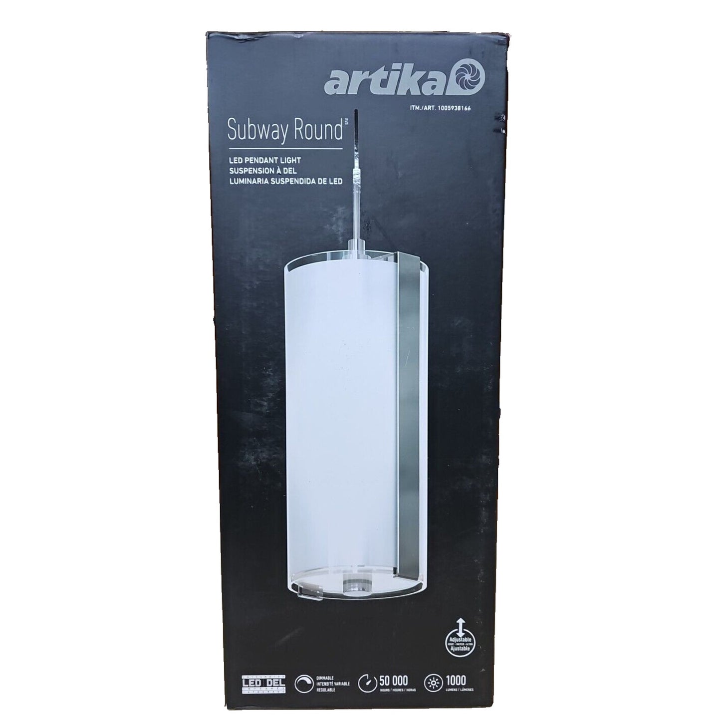 Subway Round 12-Watt 1 Light Chrome Modern Integrated LED Mini Pendant Light