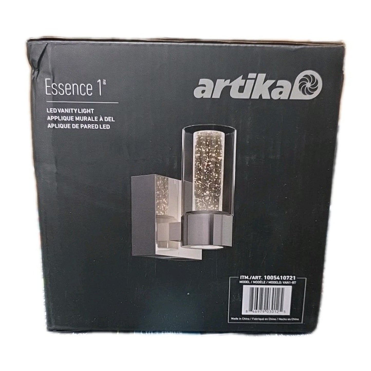Artika Essence LED Wall Sconce Chrome Bubble Glass Vanity Light Modern VAN1-RT