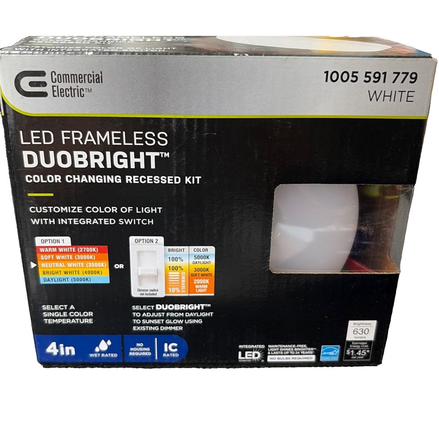 Lot Of 10: 4 “ LED Recessed Lights Canless Dimmable Selectable White CCT