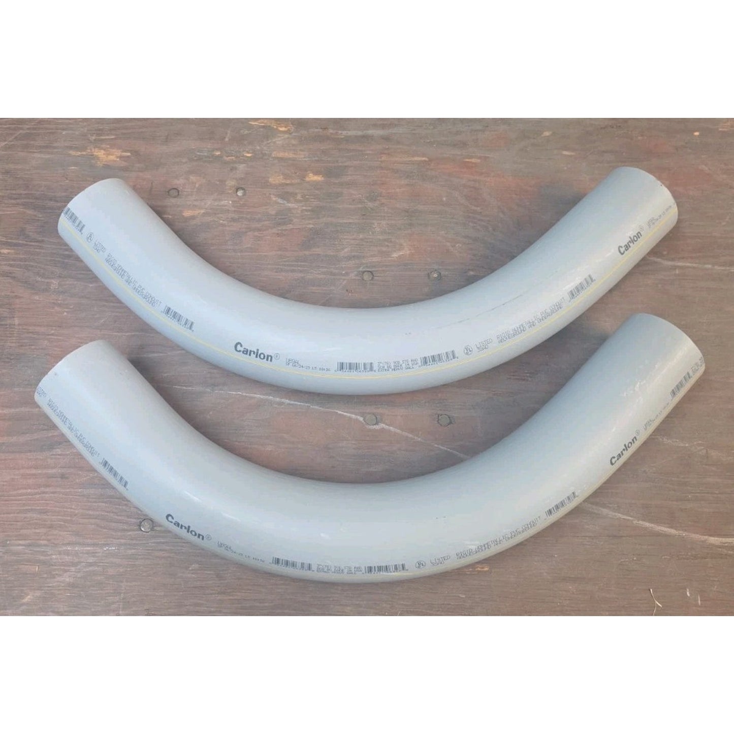 Lot of 2 Carlon 3" 90-Degree Schedule 80 PVC Electrical Conduit Elbows UB9AL