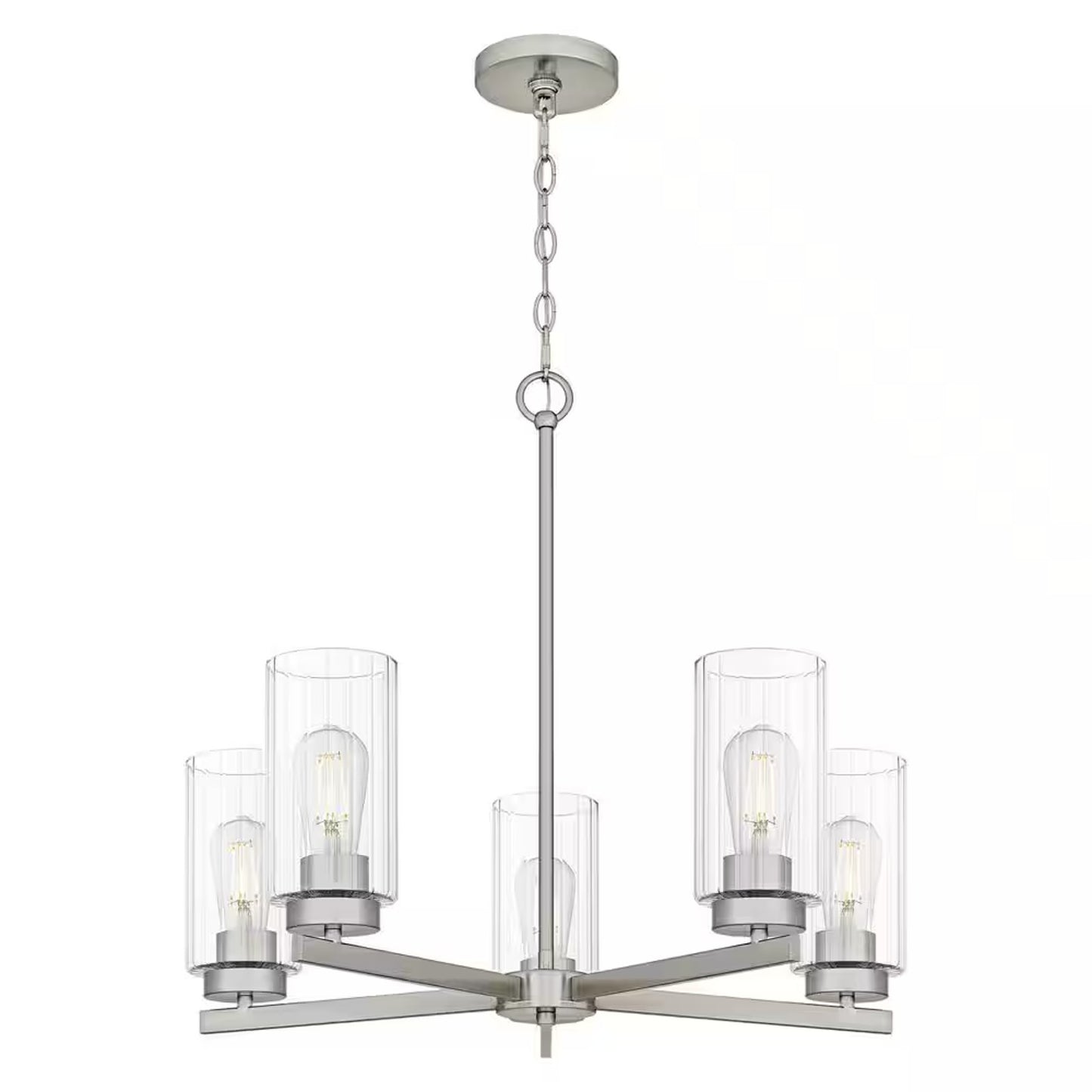 REPLACMENT PART FOR DSI Lighting Delphi Chandelier - Clear Ribbed Glass Shade