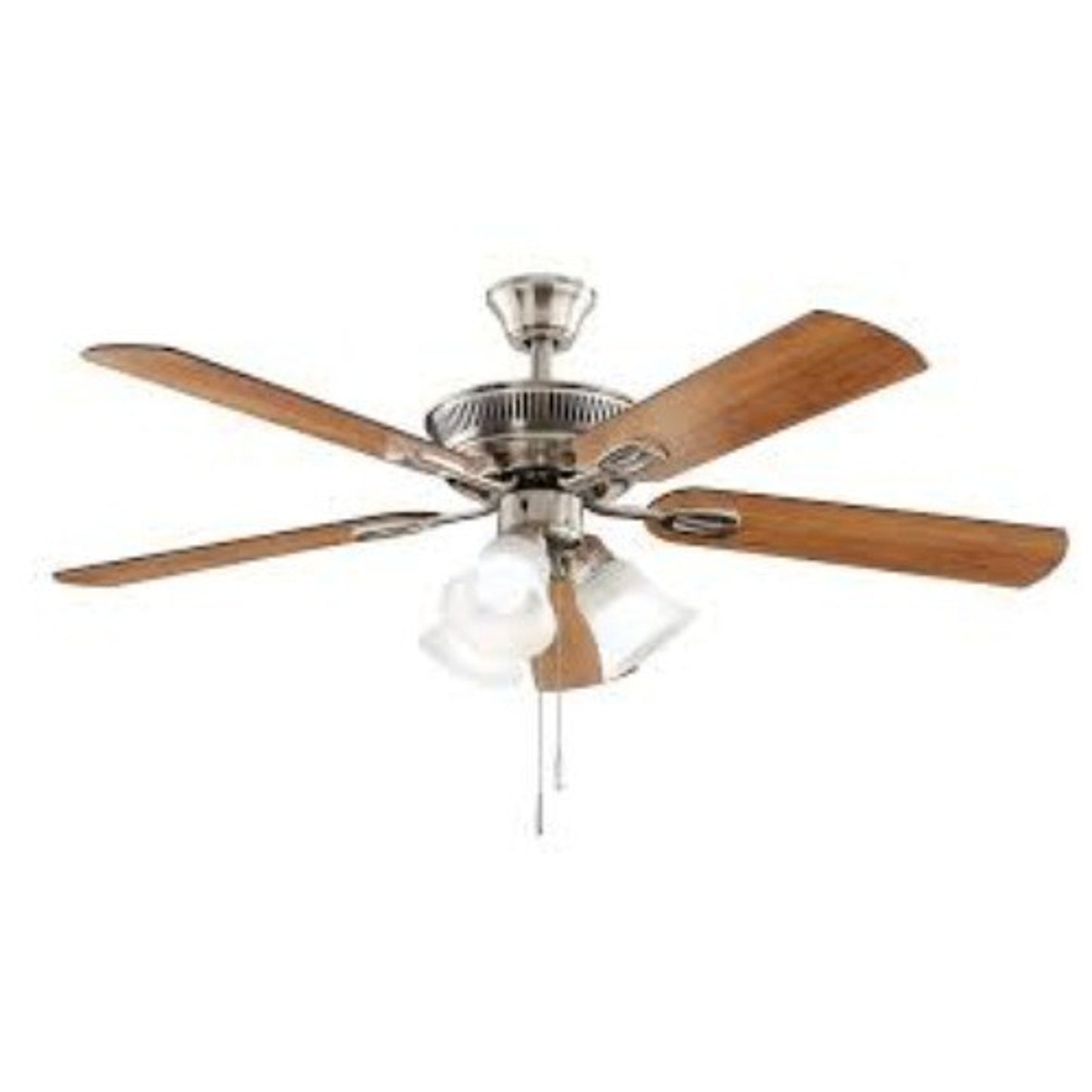 PARTS - Hampton Bay Glendale III 52 in LED Brushed Nickel Ceiling Fan with Light