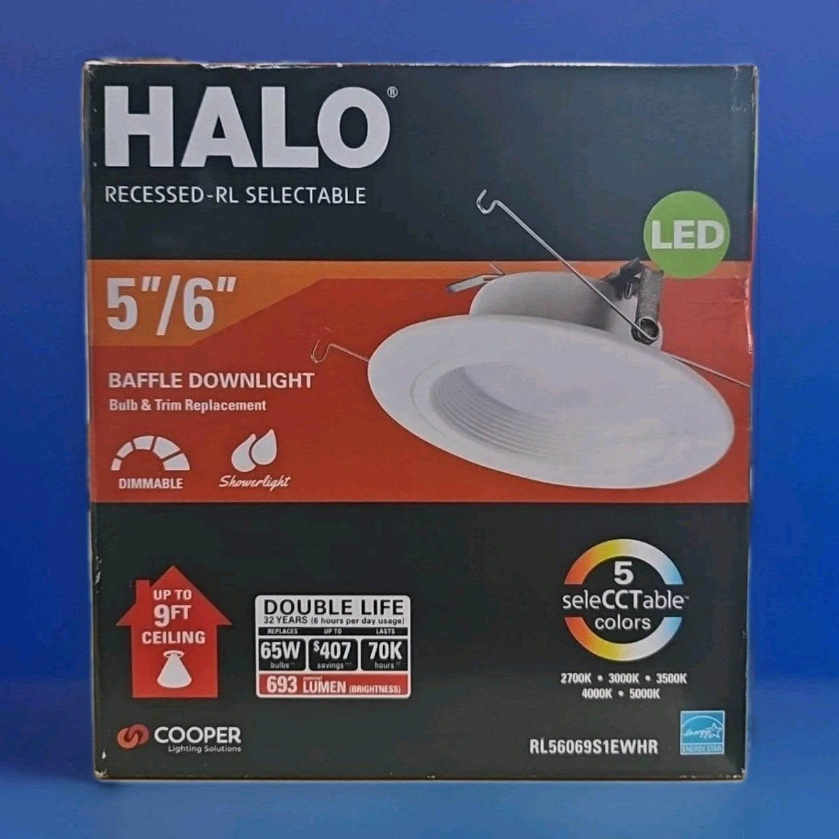 Halo RL56069S1EWHR Integrated LED Recessed Ceiling Light - White