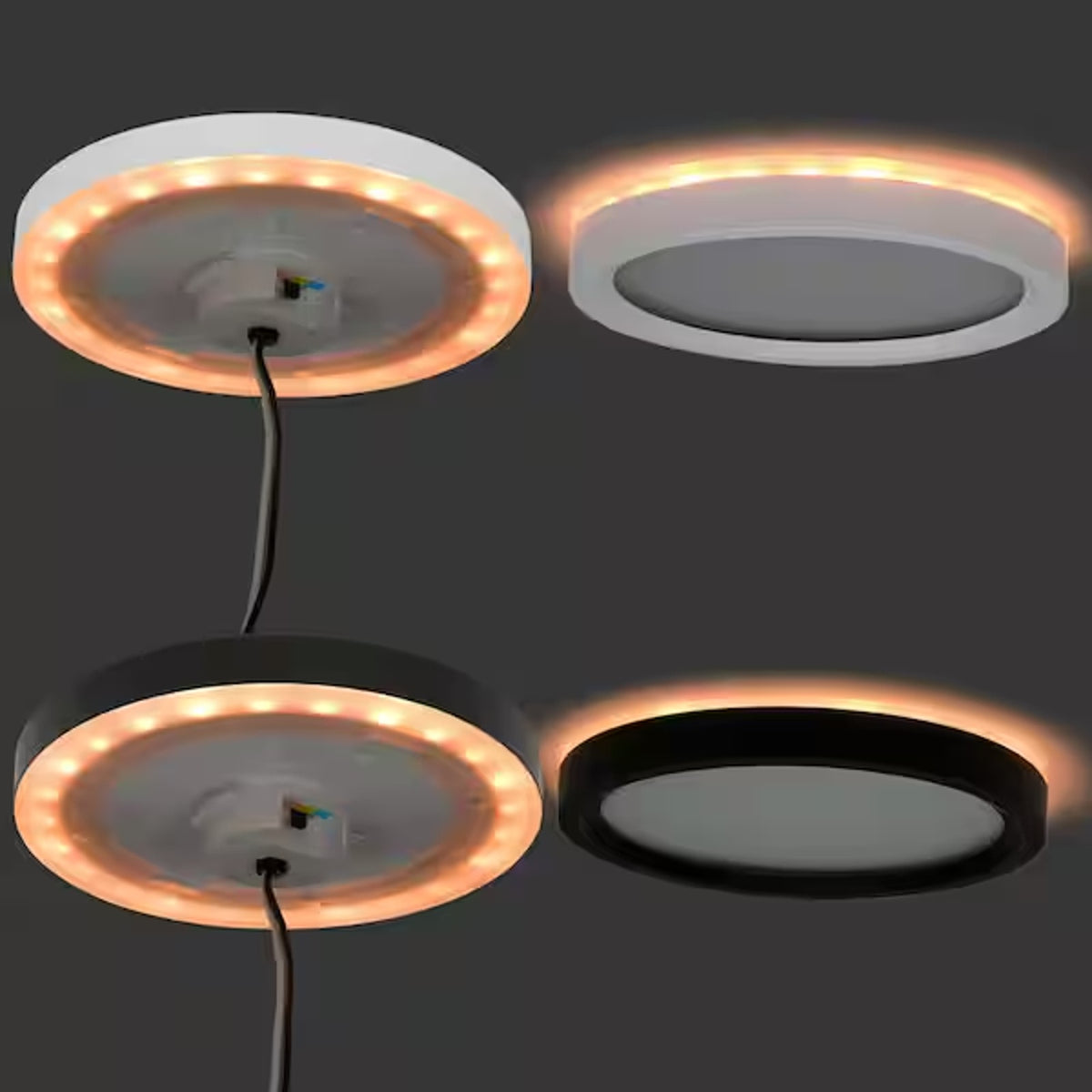 Commercial Electric 7.5" LED Flush Mount Night / White or Bronze Trim 3-CCT