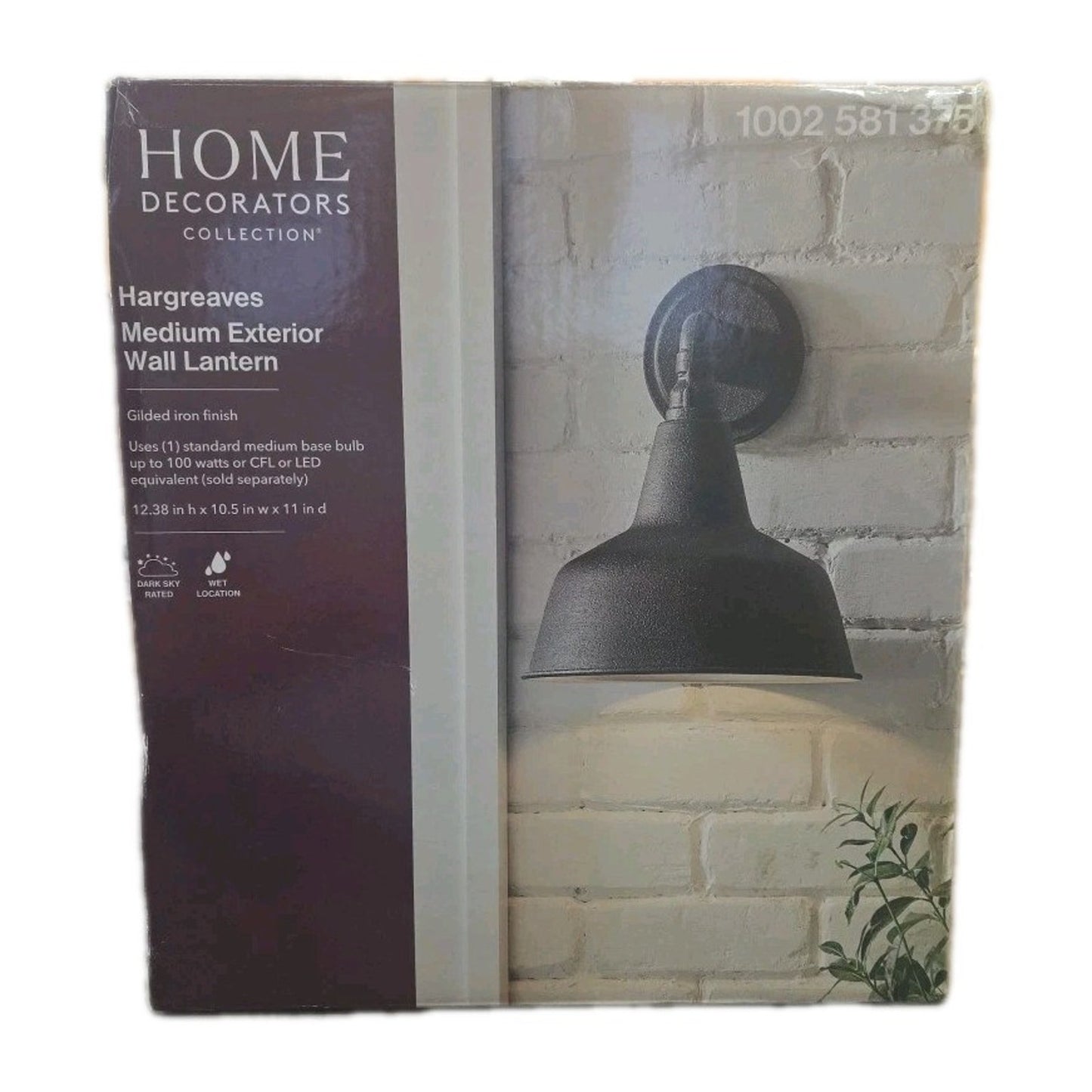 Home Decorators Hargreaves 12" Outdoor Wall Light Gilded Iron Open Cage Sconce