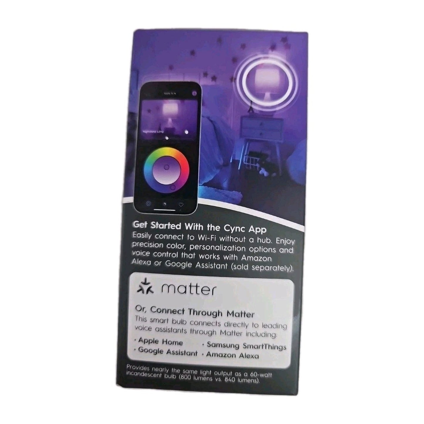 CYNC By GE Full Color Direct Connect Smart Bulb (1 LED A19 Bulb)