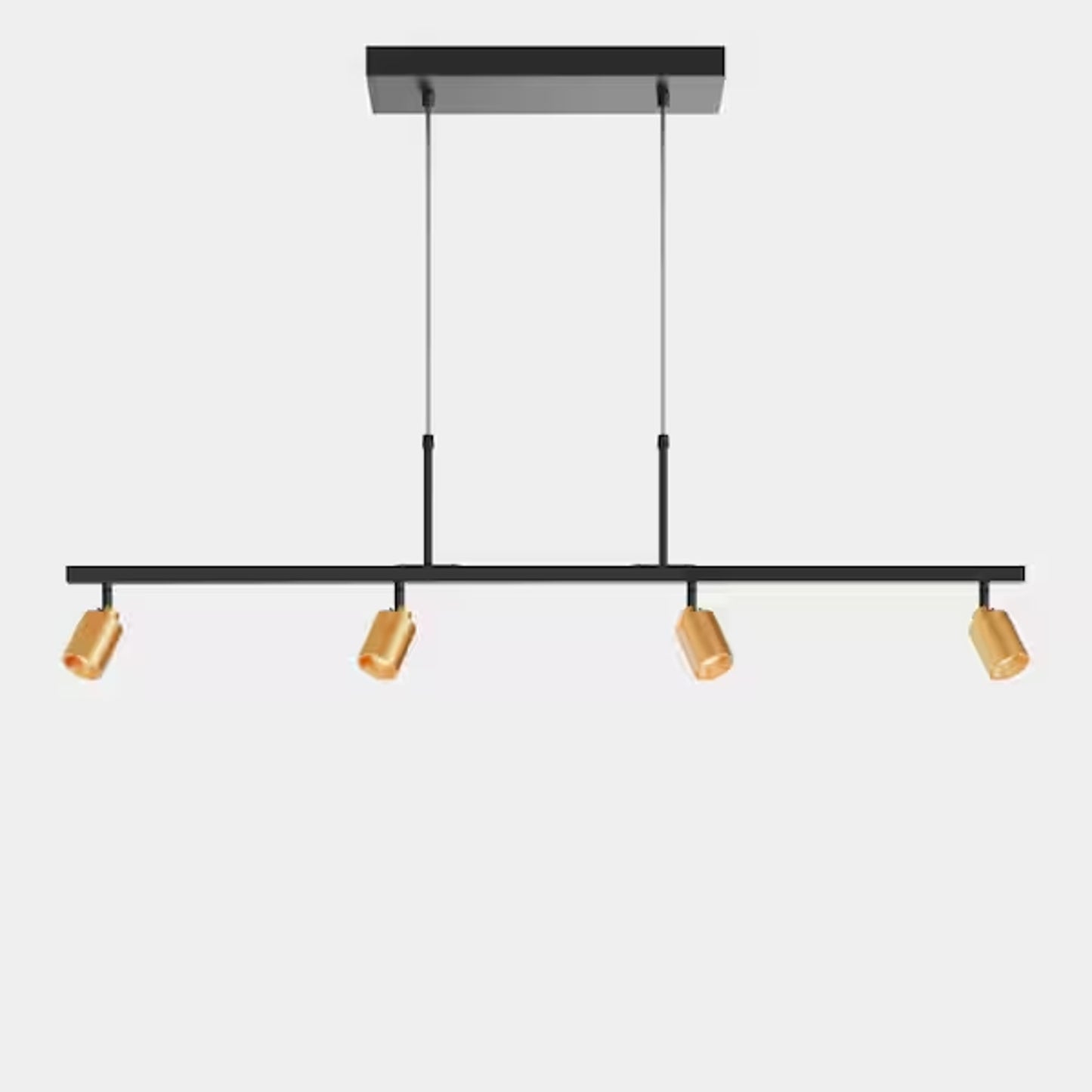Vidalite Shura 5-Light Black Brass LED Track Light 4ft 3000K 2450, 7-Watt 5-Bulb